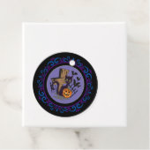 Blue Lila Black Cat Grabstein Fledermäuse Hallowee Geschenkanhänger (Beispiel)