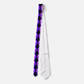 Blue Lila Black Skull Neck Tie Fantasy Art Krawatte (Rückseite)