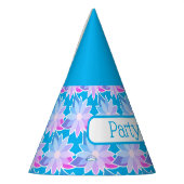 Blue Lila Blume Party Time Partyhütchen (Links)