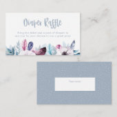 Blue lila boho Aquarell Windeln Raffelschein Begleitkarte (Vorne/Hinten)