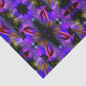 Blue Lila Brush Wirbel Abstrakt Decoupage Seidenpapier (Ausschnitt)