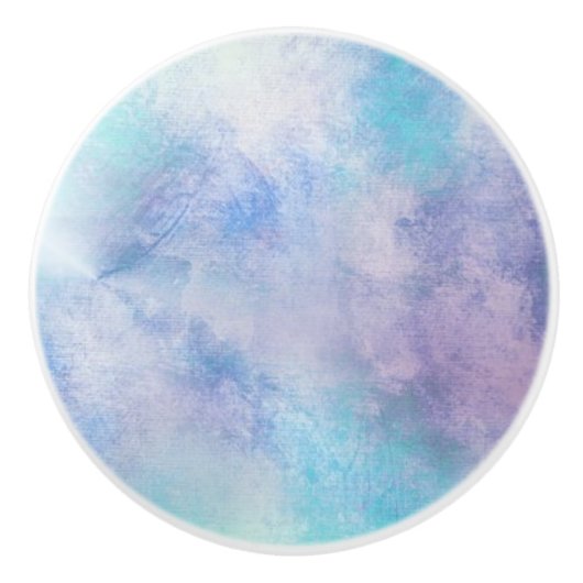 BLUE & LILA CLOUD DESIGN AUF KERAMIK KNOB KERAMIKKNAUF (Vorderseite)