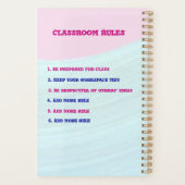 Blue Lila Cloud Teacher Calendar Planer (Rückseite)