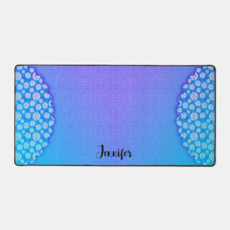 Blue Lila Design Your Name Desk Mat Schreibtischunterlage