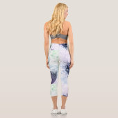 Blue Lila Feather Lite Capri Leggings (Rückseite)
