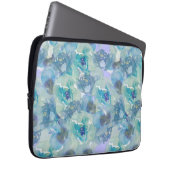 Blue Lila Floral Laptop Sleeve (Vorne Rechts)