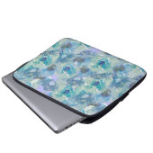 Blue Lila Floral Laptop Sleeve (Vorne Knopf)