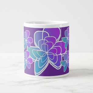 Blue Lila Floral Lila Geschenk Jumbo-Tasse