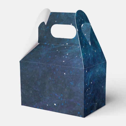 Blue Lila Galaxy Wedding Geschenkschachtel (Rückseite)