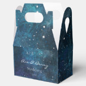 Blue Lila Galaxy Wedding Geschenkschachtel (Geöffnet)