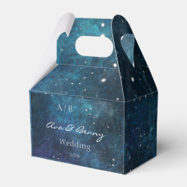 Blue Lila Galaxy Wedding Geschenkschachtel