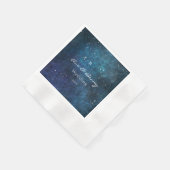 Blue Lila Galaxy Wedding Serviette (Ecke)