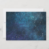 Blue Lila Galaxy wird meine Bridesmaid sein Einladung (Rückseite)