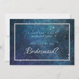 Blue Lila Galaxy wird meine Bridesmaid sein Einladung