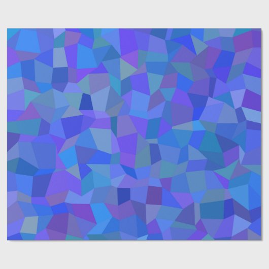 Blue Lila Geometric Gift Jeden Anlaß Geschenkpapier (Flach)