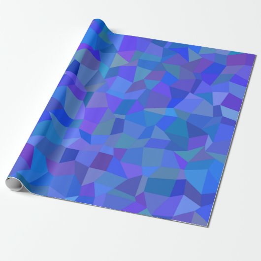 Blue Lila Geometric Gift Jeden Anlaß Geschenkpapier (Ungerollt)