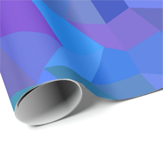 Blue Lila Geometric Gift Jeden Anlaß Geschenkpapier (Rolleneckpunkt)