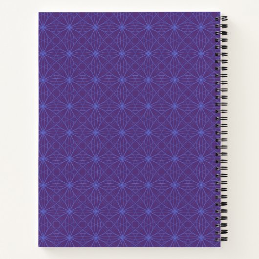 Blue & Lila Geometric Spiral Notebook Notizblock (Rückseite)