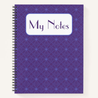 Blue & Lila Geometric Spiral Notebook Notizblock