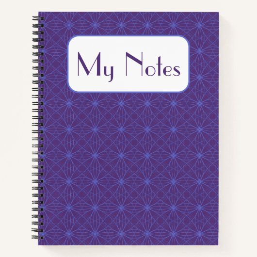 Blue & Lila Geometric Spiral Notebook Notizblock (Vorderseite)