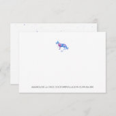 Blue Lila German Shepherd Watercolor Illu (Vorne/Hinten)