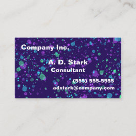 Blue Lila Green Spritzer Business Cards Visitenkarte
