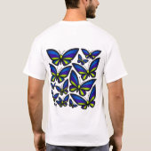 Blue Lila Green Wings Now T-Shirt (Rückseite)
