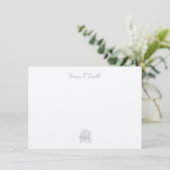 Blue Lila Hydrangea Blume Icon Briefmarke Stationa Dankeskarte (Stehend Vorderseite)