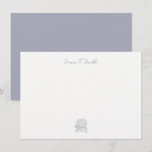 Blue Lila Hydrangea Blume Icon Briefmarke Stationa Dankeskarte