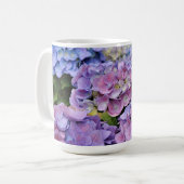 Blue Lila Hydrangea Blume Tasse Cup (Vorderseite Links)