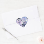 Blue Lila Hydrangea Herzkleber Herz-Aufkleber (Umschlag)