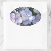 Blue Lila Hydrangea Oval Stickers (Tasche)