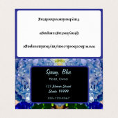 Blue Lila Hydrangeas Bouquets Custom Visitenkarten (Außenseite Aufgefaltet)