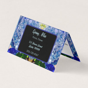 Blue Lila Hydrangeas Bouquets Custom Visitenkarten