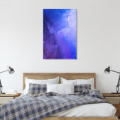 Blue Lila Ice Abstrakt Art Foto Leinwanddruck (Insitu (Schlafzimmer))