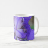 Blue Lila Iris Blume Kaffeetasse (VorderseiteRechts)
