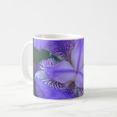 Blue Lila Iris Blume Kaffeetasse (Vorderseite Links)