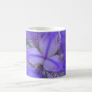 Blue Lila Iris Blume Kaffeetasse