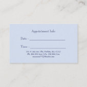 Blue Lila Iris Business Appointing Card Terminkarte (Rückseite)