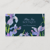 Blue Lila Iris Business Appointing Card Terminkarte (Vorderseite)