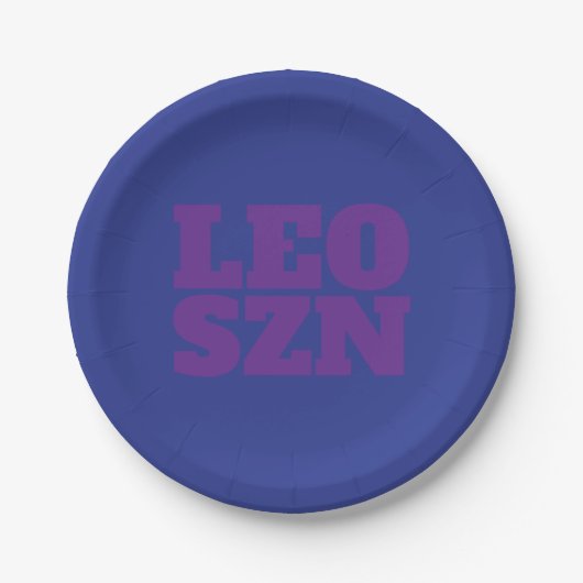 Blue Lila Leo SZN Cool Pappteller (Vorderseite)