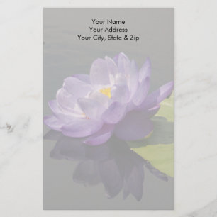 Blue Lila Lotus Wasserlilie Blume Briefpapier