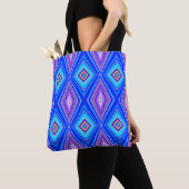 Blue Lila Magenta Diamond Muster Tasche (Von Nahem)