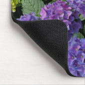 Blue lila magenta Hydrangeas Mousepad (Ecke)