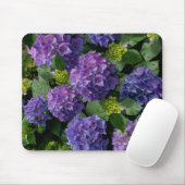Blue lila magenta Hydrangeas Mousepad (Mit Mouse)