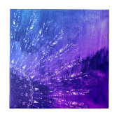 Blue Lila Mandala Clouds Boho Bohemisch Fliese (Vorderseite)