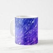 Blue Lila Mandala Clouds Boho Bohemisch Kaffeetasse (Vorderseite Links)