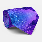 Blue Lila Mandala Clouds Boho Bohemisch Krawatte (Gerollt)