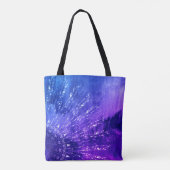Blue Lila Mandala Clouds Boho Bohemisch Tasche (Rückseite)