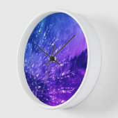 Blue Lila Mandala Clouds Boho Bohemisch Uhr (Winkel)